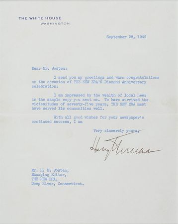 Lot #45 Harry S. Truman Typed Letter Signed - Image 1