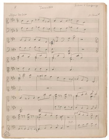 Lot #743 Henry Cowell: Over 50 pages of autograph manuscripts by the experimental composer - Image 2