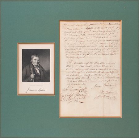 Lot #141 Western: Simon Kenton Signed Document - Image 1