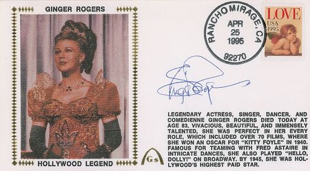 Lot #958 Ginger Rogers Commemorative Covers - Image 2