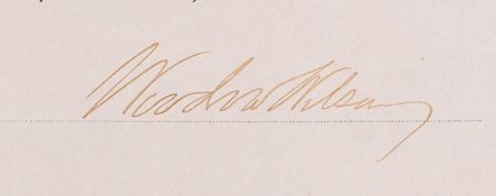 Lot #34 Woodrow Wilson Signed Document - Image 4