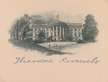 Lot #25 Theodore Roosevelt White House Engraving