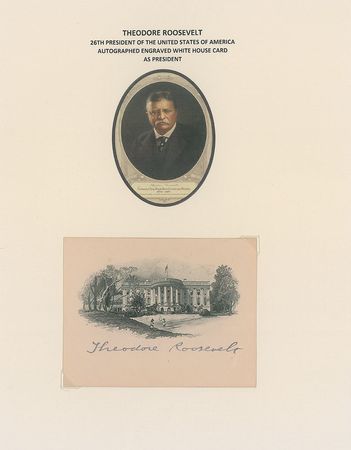 Lot #25 Theodore Roosevelt White House Engraving - Image 2