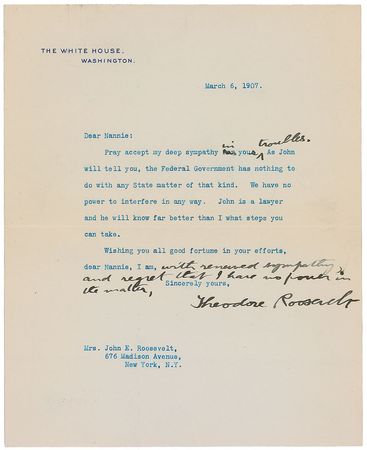 Lot #24 Theodore Roosevelt: President Roosevelt