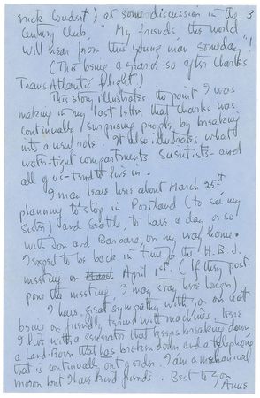 Lot #406 Anne Morrow Lindbergh: “I remember at some point disagreeing with you—& others—about calling Charles ‘a leader’” - Image 3