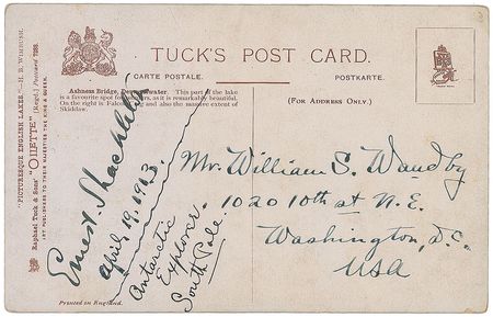 Lot #292 Ernest Shackleton Postcard - Image 1