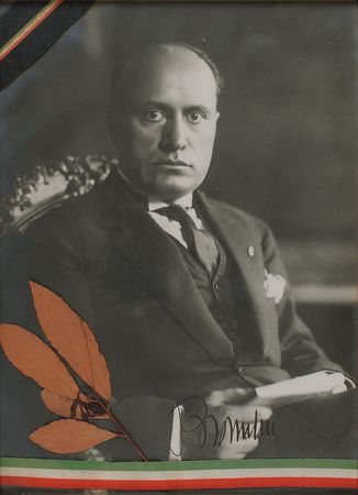 Lot #224 Benito Mussolini Signed Photograph - Image 2