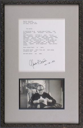 Lot #630 Charles Bukowski Souvenir Typescript - Image 1