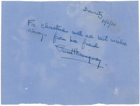 Lot #658 Ernest Hemingway Signature - Image 1