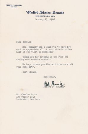 Lot #325 Robert F. Kennedy Typed Letter Signed - Image 1