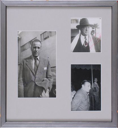 Lot #878 The Maltese Falcon: Bogart, Lorre, and Greenstreet: Sam Spade, the sinister ‘fat man,’ and his henchman Joel Cairo - Image 1
