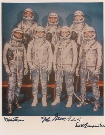 Lot #416 Mercury Astronauts Signed Photograph - Image 1