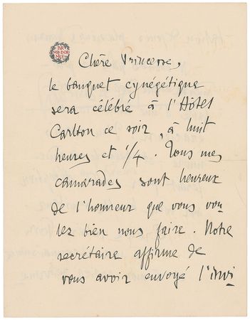 Lot #641 Gabriele d’Annunzio Handwritten Letter Signed - Image 1