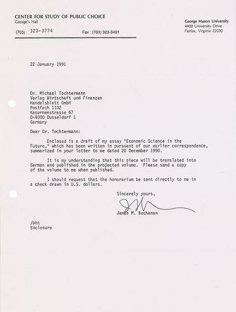 Lot #183 James M. Buchanan - Image 2