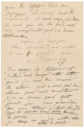 Lot #557 Charles Francois Daubigny: Casting harsh criticism on the Salon: ?There are still some good paintings but they are rare? - Image 3