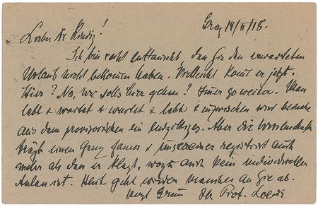 Lot #170 Otto Loewi Postcard - Image 1