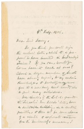 Lot #345 William Ramsay Handwritten Letter Signed - Image 1