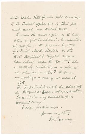 Lot #345 William Ramsay Handwritten Letter Signed - Image 2