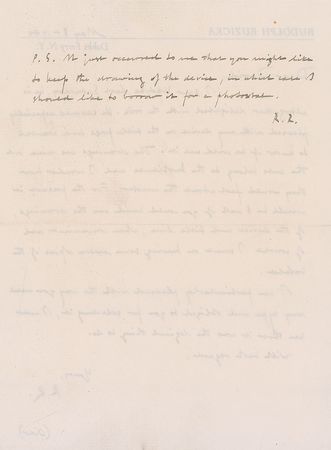 Lot #729 Rudolph Ruzicka Handwritten Letter Signed - Image 2