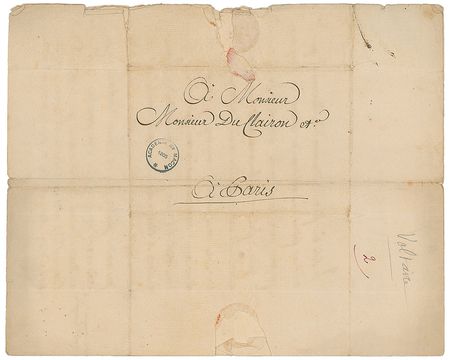 Lot #699 Voltaire: Commenting on a literary work “filled with strong thoughts very successfully expressed” - Image 2