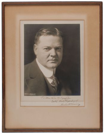 Lot #83 Herbert Hoover Signed Photograph - Image 1