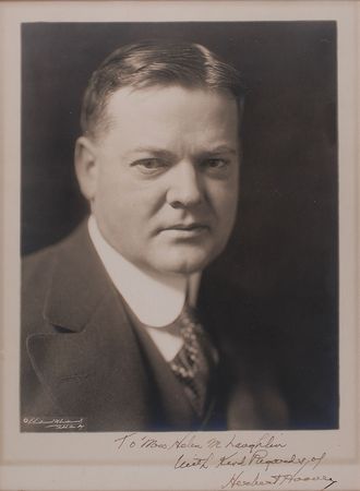 Lot #83 Herbert Hoover Signed Photograph - Image 2
