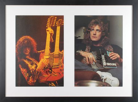 Lot #810 Led Zeppelin: Plant and Page Mini Posters - Image 1