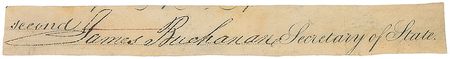 Lot #6 James Buchanan Signature