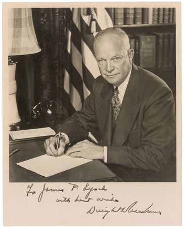 Lot #53 Dwight D. Eisenhower Signed Photograph - Image 1