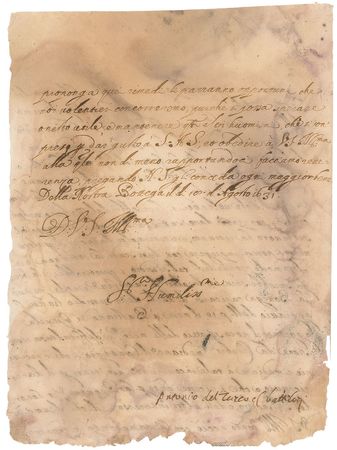 Lot #167 Galileo Galilei: Antonio del Turco Signed Letter - Image 3