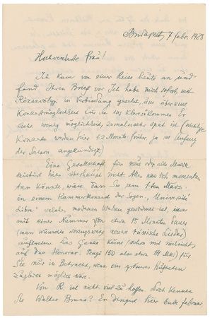 Lot #750 Zoltan Kodaly Handwritten Letter Signed - Image 1