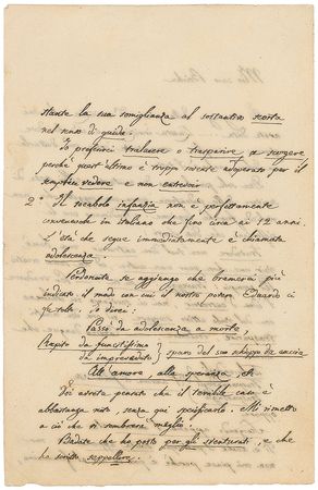 Lot #677 Silvio Pellico Handwritten Letter Signed and Handwritten Poem - Image 2