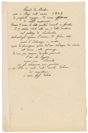 Lot #677 Silvio Pellico Handwritten Letter Signed and Handwritten Poem - Image 4