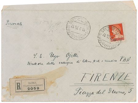 Lot #700 Giuseppe Ungaretti Handwritten Letter Signed - Image 2