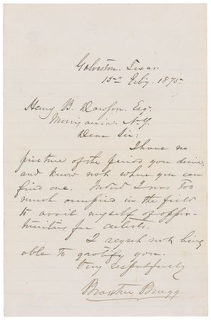 Lot #363 Braxton Bragg Handwritten Letter Signed - Image 1
