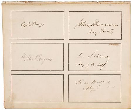 Lot #13 Rutherford B. Hayes Autograph Book