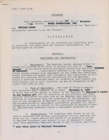 Lot #904 Neville Brand Signed Document - Image 2