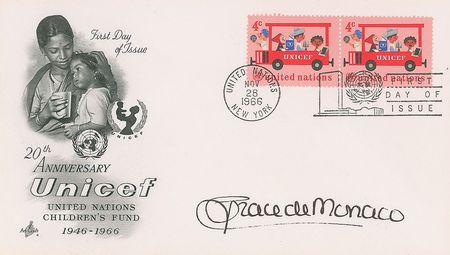 Lot #938 Grace Kelly and Prince Rainier First Day Covers - Image 1