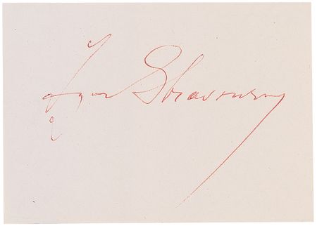 Lot #761 Sergei Rachmaninoff and Igor Stravinsky Signatures - Image 2