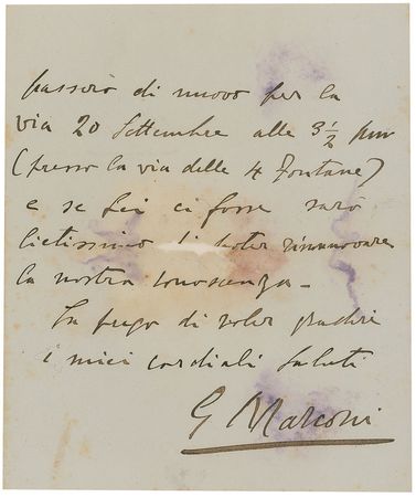 Lot #173 Guglielmo Marconi Handwritten Letter Signed - Image 2