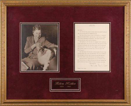 Lot #133 Helen Keller: “Dear Joy-bringer with the heart of Mary Poppins, blessed is the childlike spirit that is the true Christmas” - Image 1