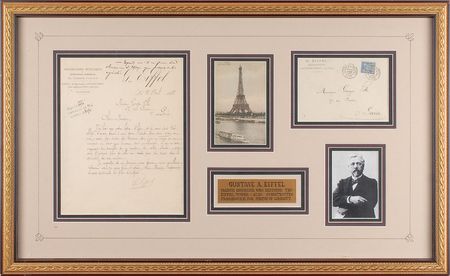 Lot #560 Gustave Eiffel: Busy constructing his eponymous Tower - Image 1