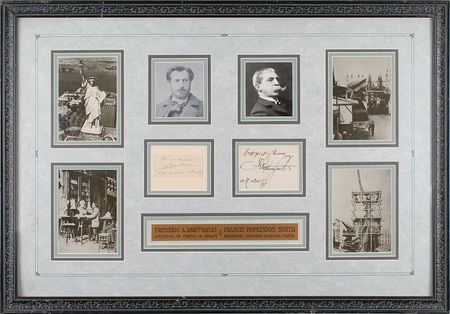 Lot #550 Frederic-Auguste Bartholdi and Francis Hopkinson Smith Signatures - Image 1