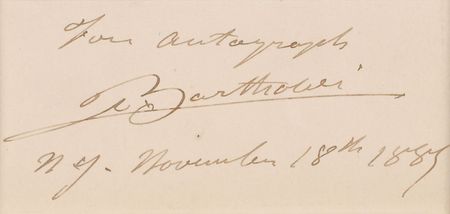 Lot #550 Frederic-Auguste Bartholdi and Francis Hopkinson Smith Signatures - Image 2