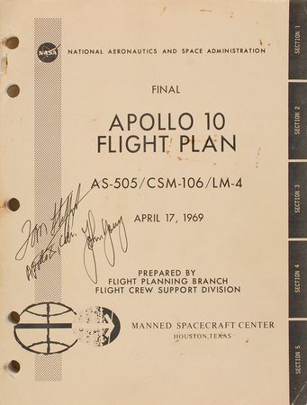 Lot #425 Apollo 10 Flight Plan - Image 1