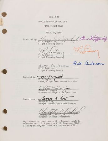 Lot #425 Apollo 10 Flight Plan - Image 2
