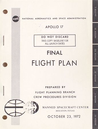 Lot #522 Apollo 17 Flight Plan - Image 1