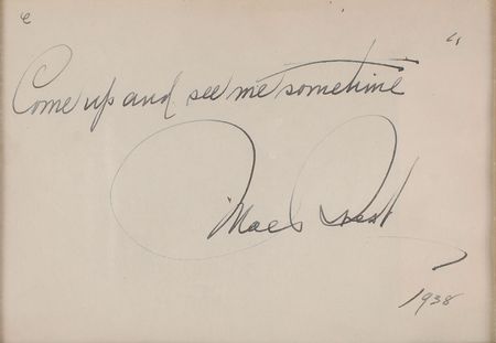 Lot #967 Mae West Signature - Image 1