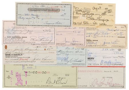 Lot #893 Actresses Checks - Image 1