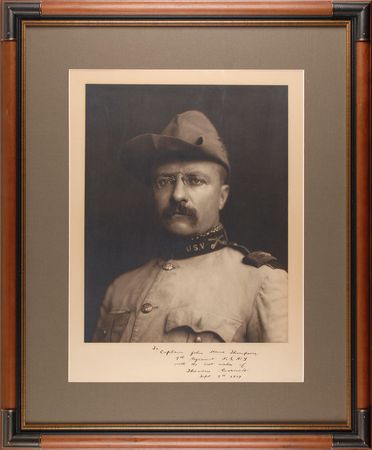 Lot #20 Theodore Roosevelt: Massive portrait of